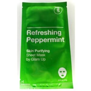 Glam Up Refreshing Peppermint Skin Purifying Sheet Mask,  0.74 oz 21 g NEW